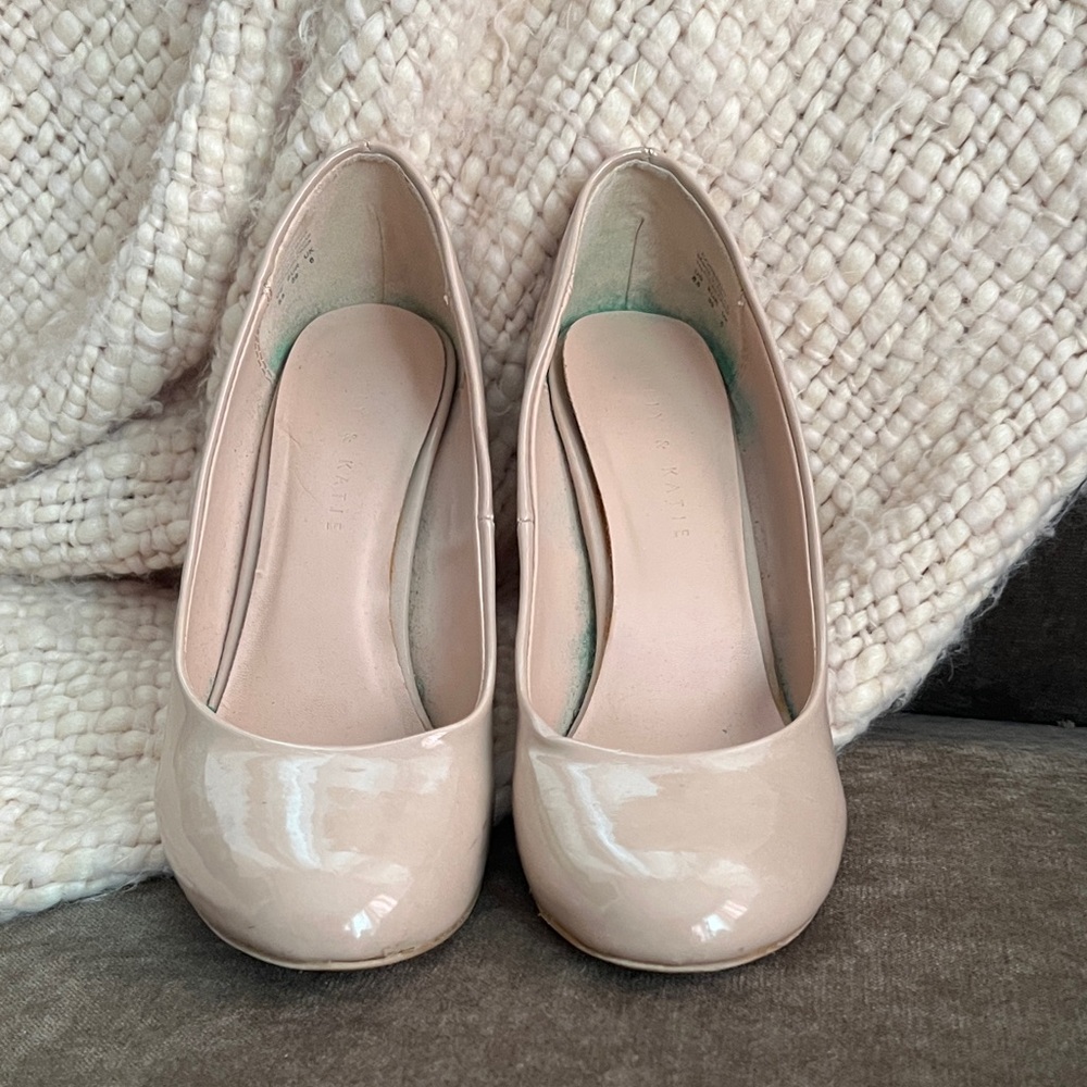 Kelly & Katie Cream Patent Heels